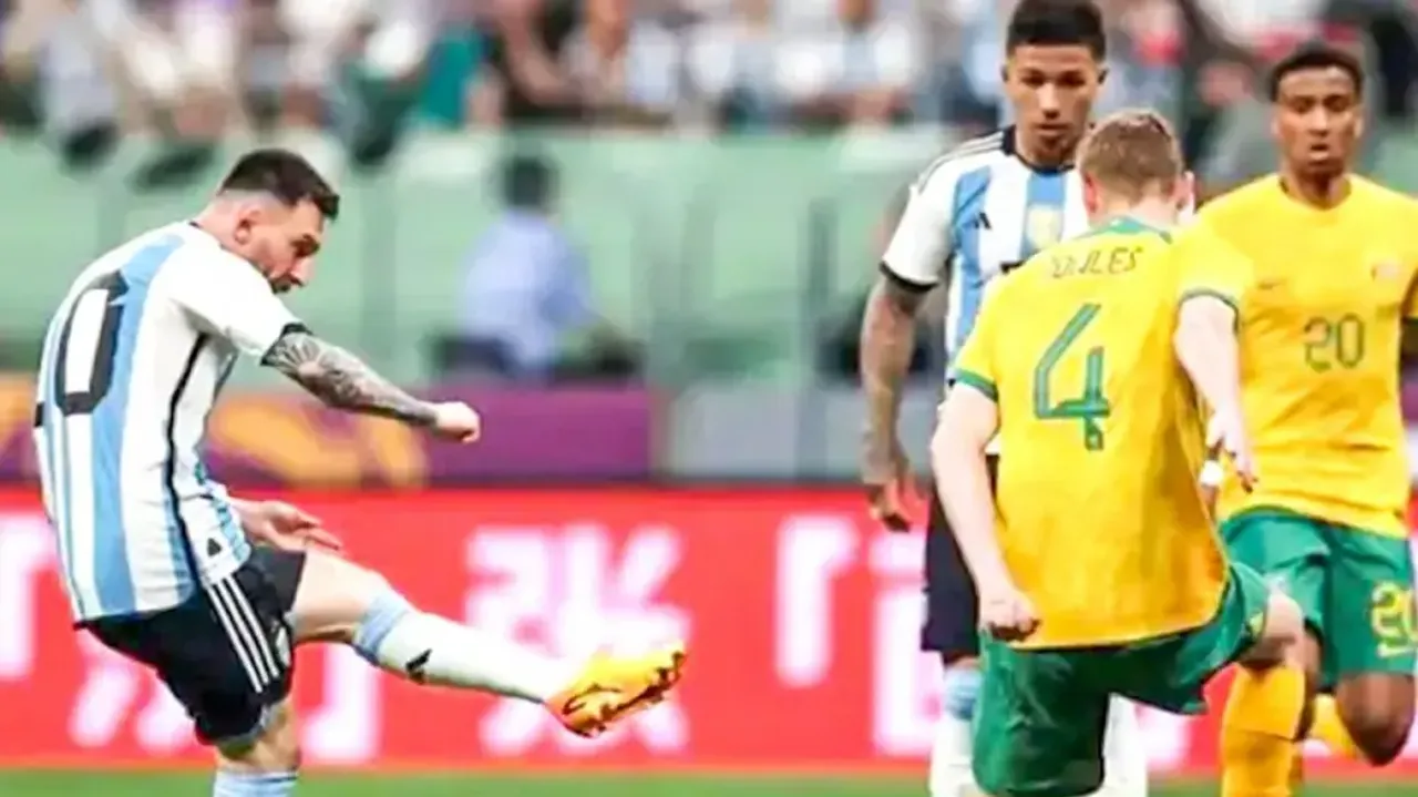 Messi scores as Argentina beat Australia 2-0 in Beijing