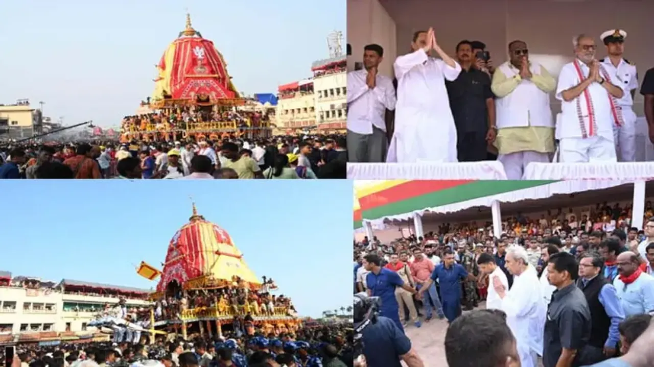 CM Naveen Patnaik and Governor Prof Ganeshi Lal in Puri