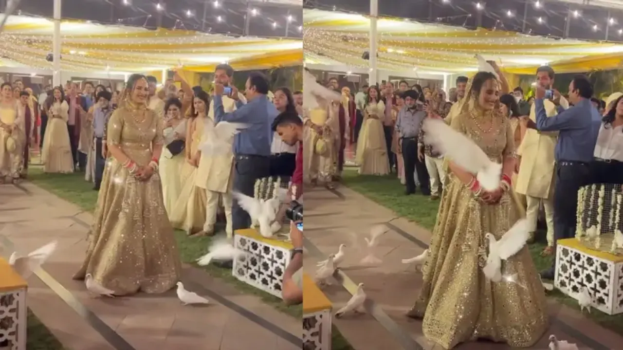 Wedding entry goes wrong for bride