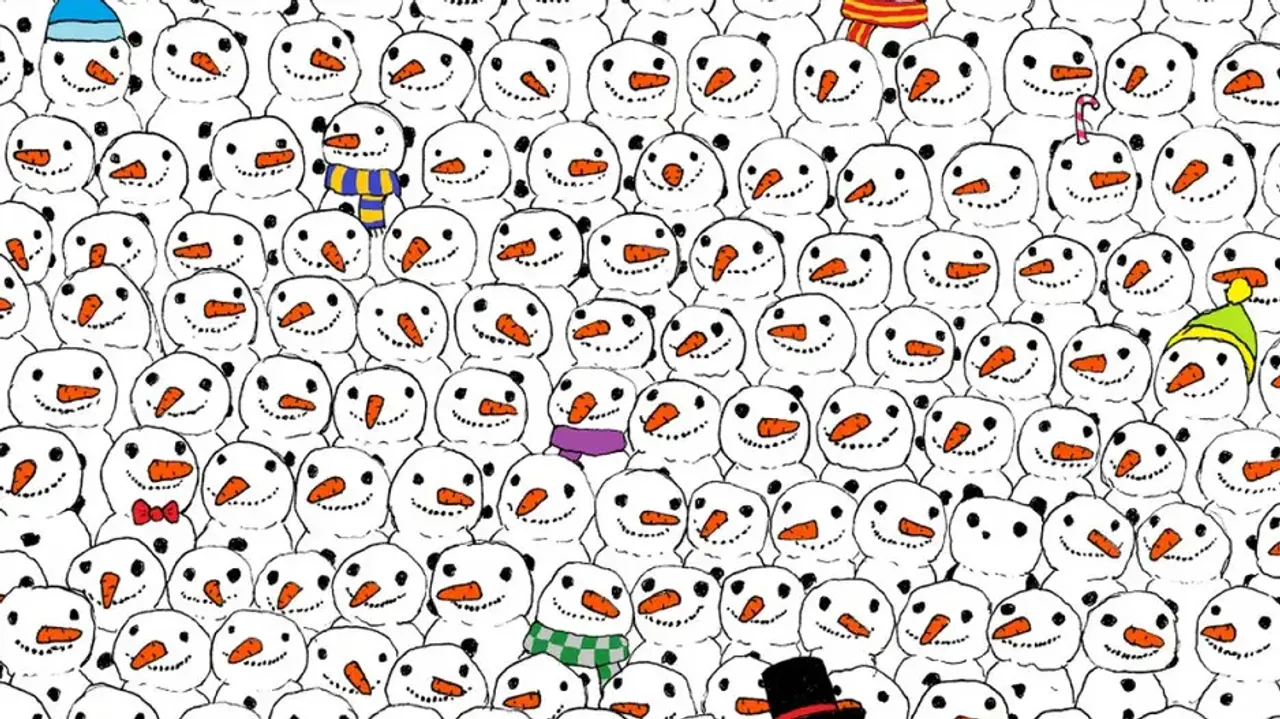 Can you spot a panda among snowmen in 11 secs?