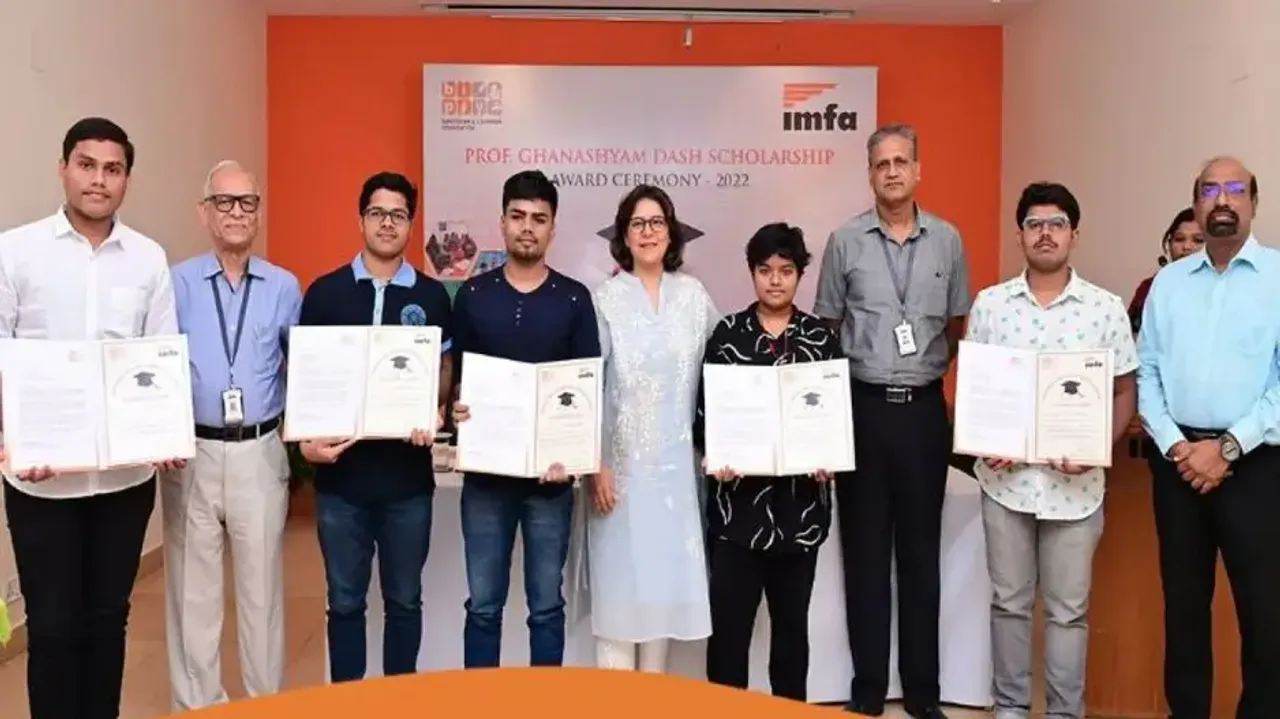 Recipients of Prof Ghanashyam Dash Scholarship felicitated