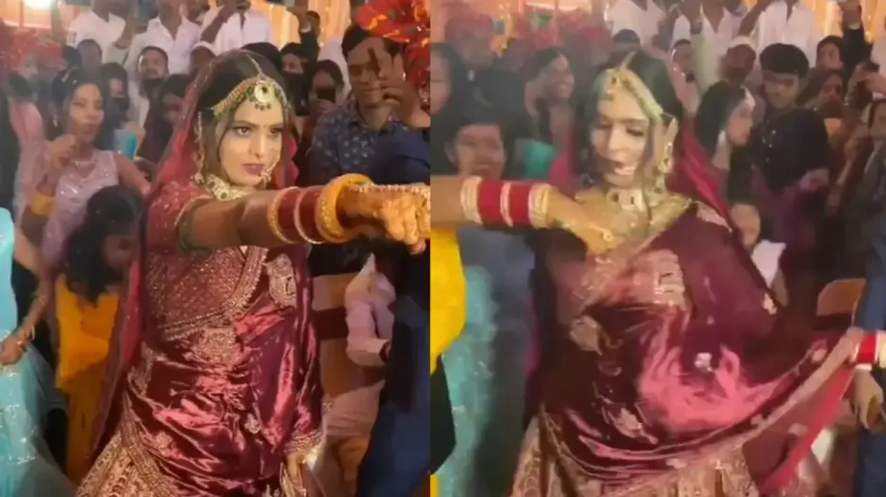 Bride burns wedding stage with her moves on sad song