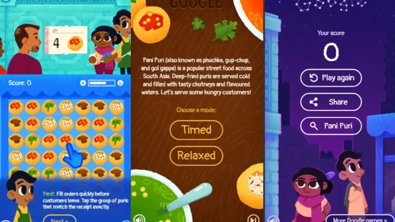 How to play Pani Puri game on Google Doodle: Step-by-step process