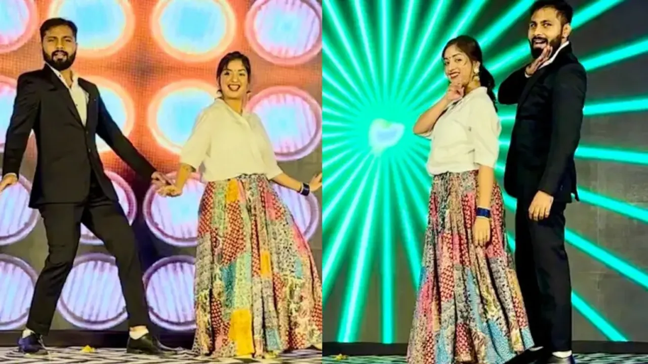 Couple sets dance floor on fire