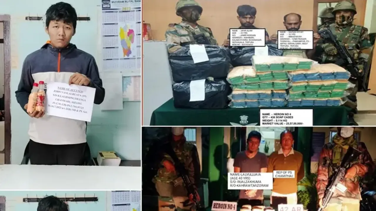Drugs, foreign cigarettes valued at Rs 29.43cr seized in Mizoram; 6 held