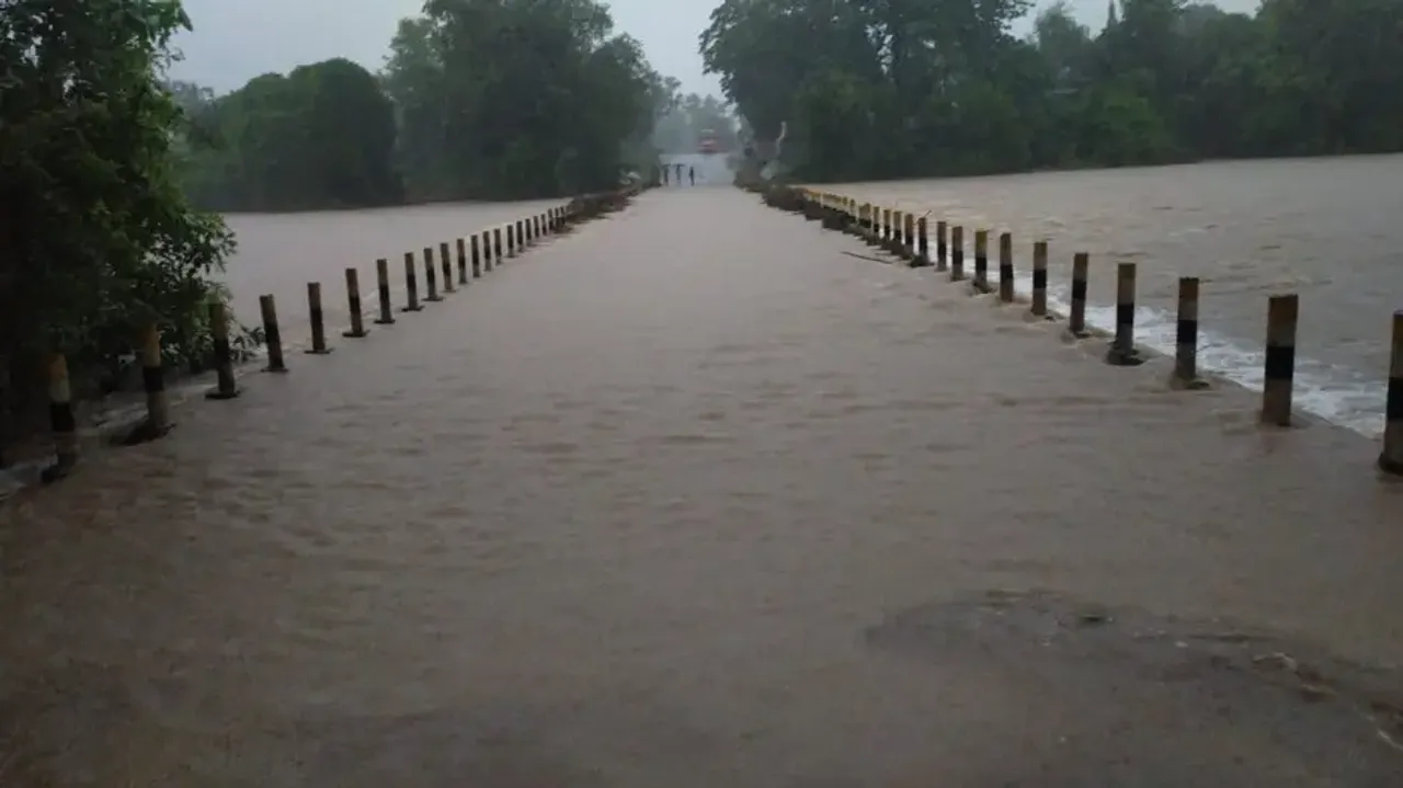 Water is flowing over a river in Malkangiri