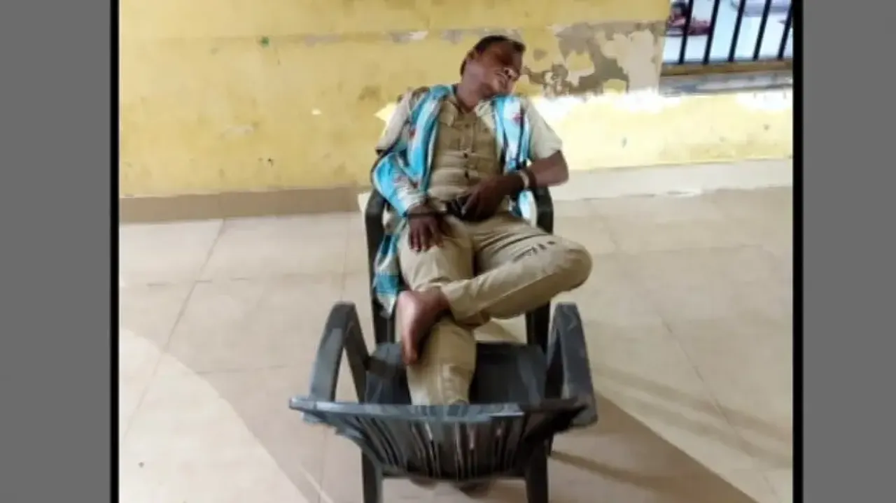 Warder sleeping inside Talcher jail