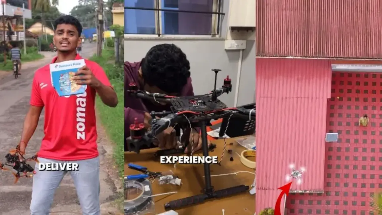 Man delivers food with his ingenious drone, netizens express concerns; watch