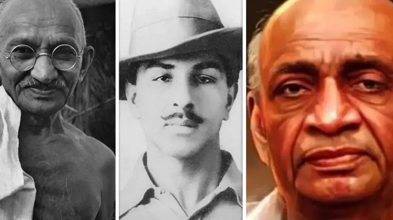 Mahatma Gandhi, Bhagat Singh, Sardar Patel