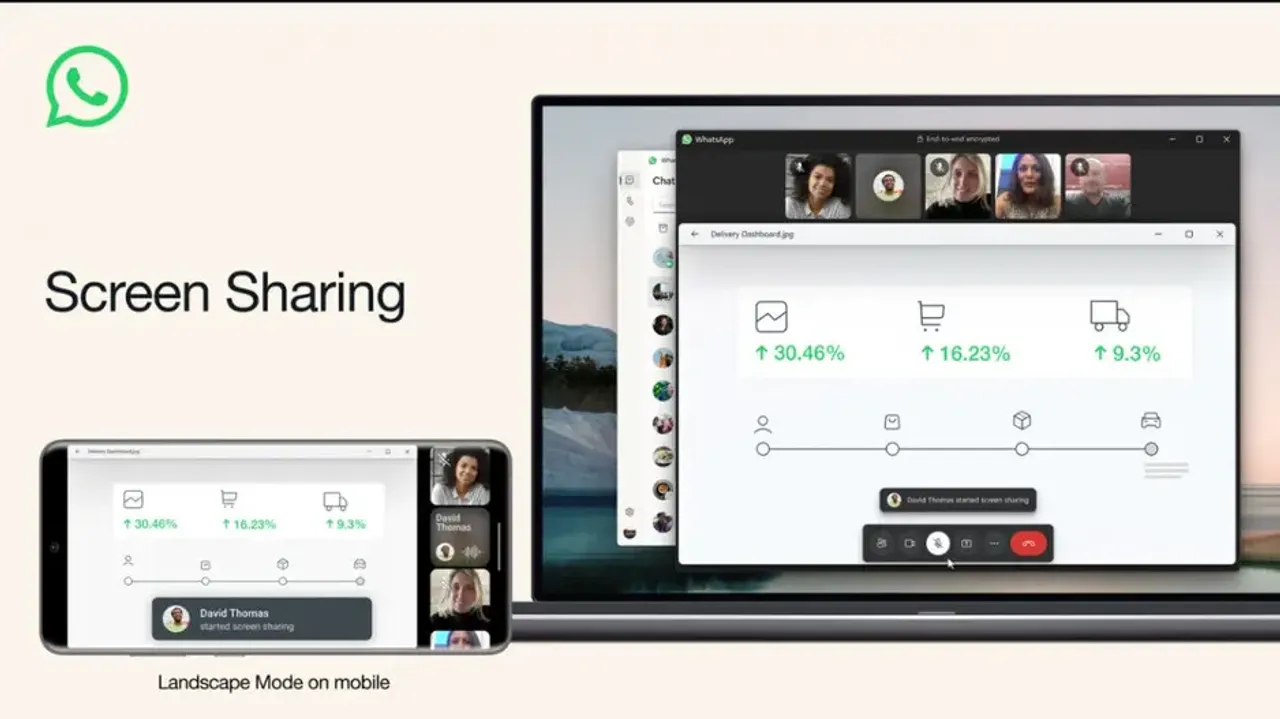 WhatsApp enables screen sharing during video calls