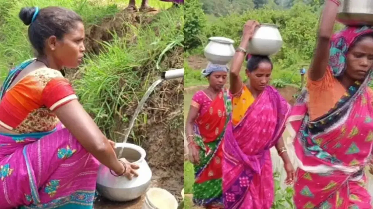 Fed up with 'govt apathy', villagers lay out pipes to collect drinking water in Odisha 