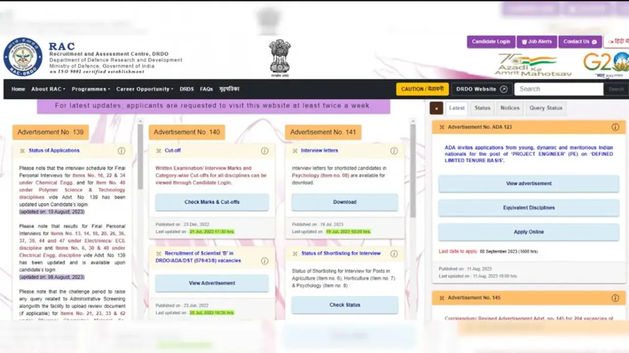 DRDO announces huge opportunity for graduates, post graduates; check important details