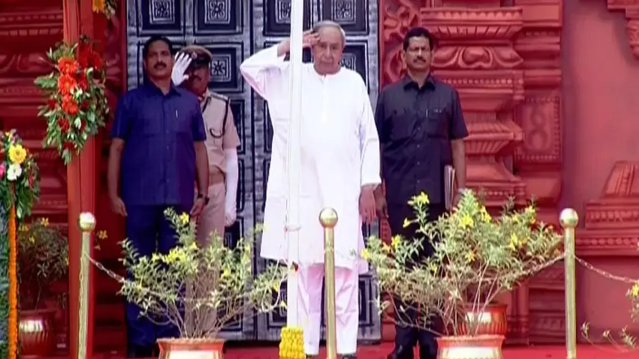 Naveen Patnaik Hoists National Flag In Bhubaneswar 