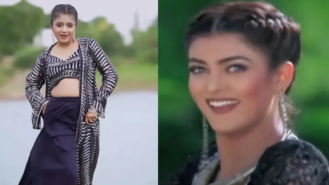 Watch this cute little version of Sushmita Sen as she recreates Chunari Chunari hook steps