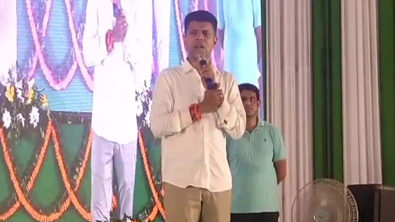 VK Pandian Addressing A Public Gathering