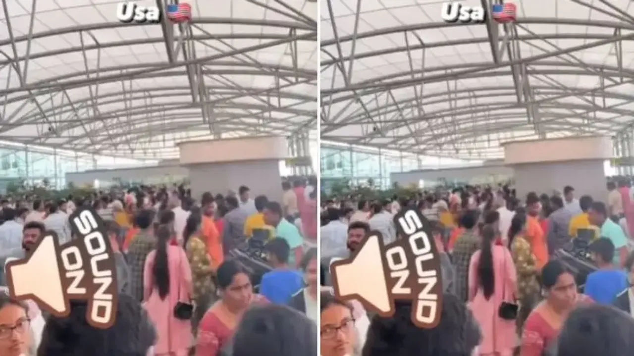 Hyderabad airport thronged by hundreds of students en route to USA for studies; internet reacts
