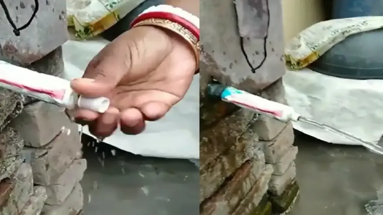 DIY Tap with toothpaste 