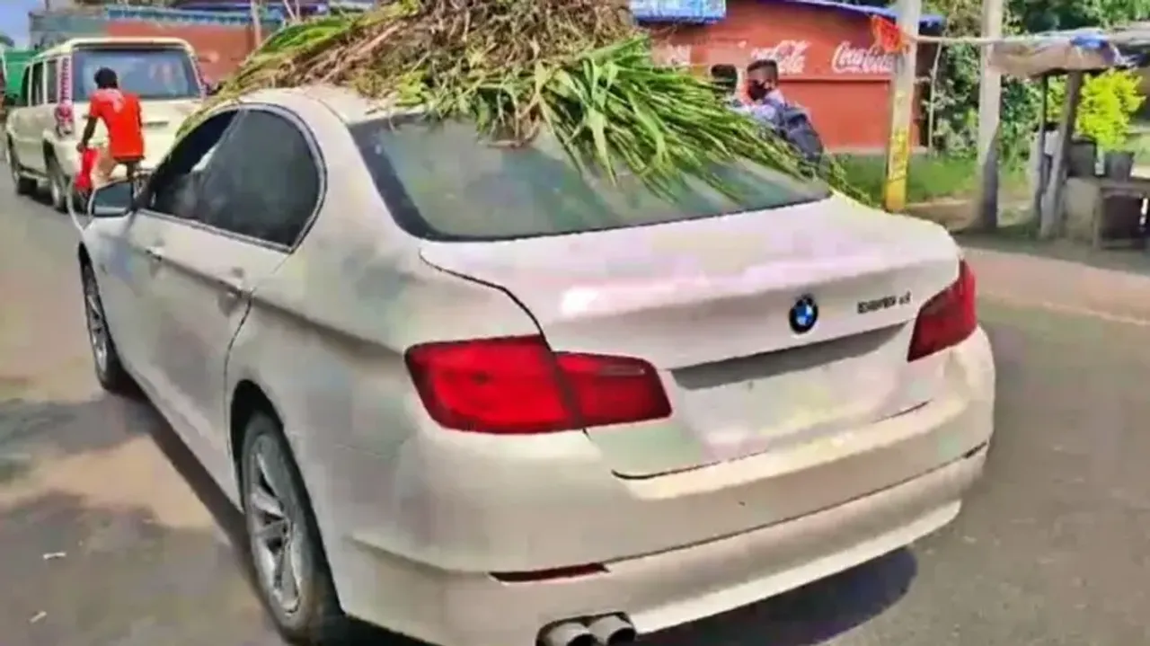 Bihar farmer carries fodder on BMW, video goes viral