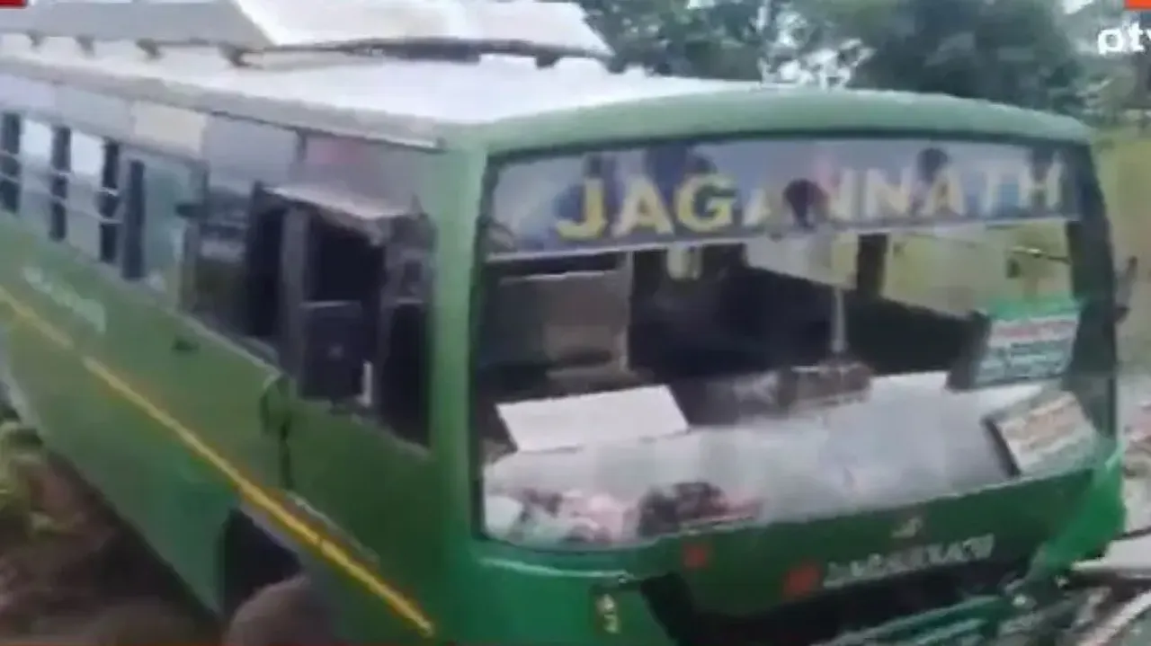 Bus veers off road in Mayurbhanj