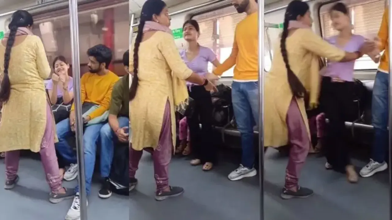 Video of heated exchange between woman and young couple in Delhi Metro goes viral; watch