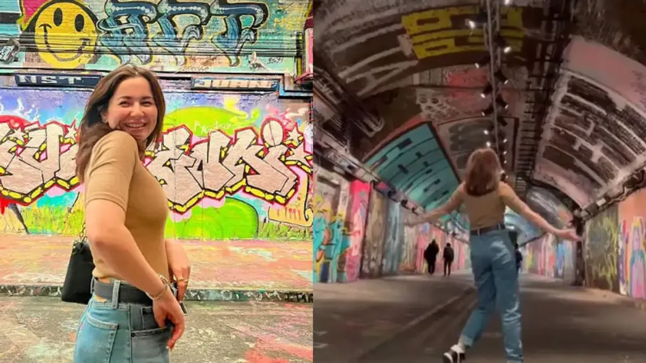 Pakistani actress Hania Aamir recreates Shah Rukh Khan’s iconic pose in scenic locations; watch