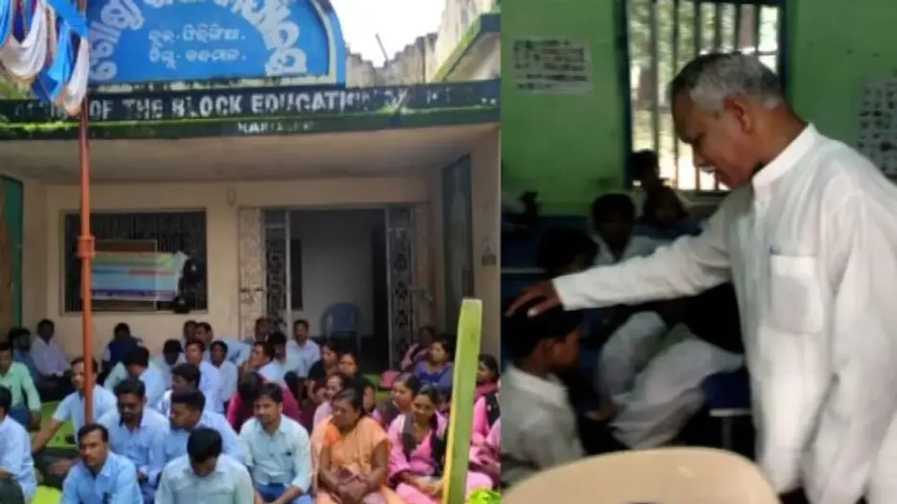 BJD MLA visits school in Kandhamal, forgets to meet agitating teachers 