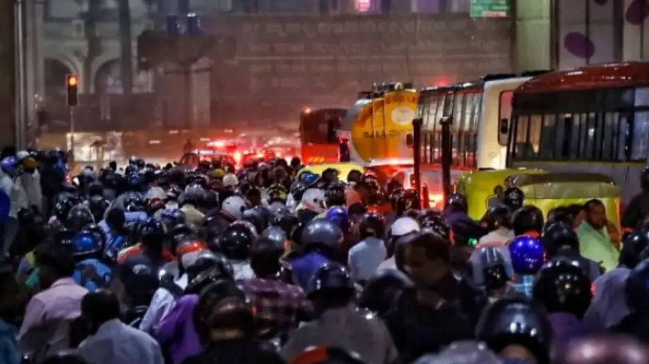 Bengaluru traffic jam: Children go to school in morning, return home at 9 pm