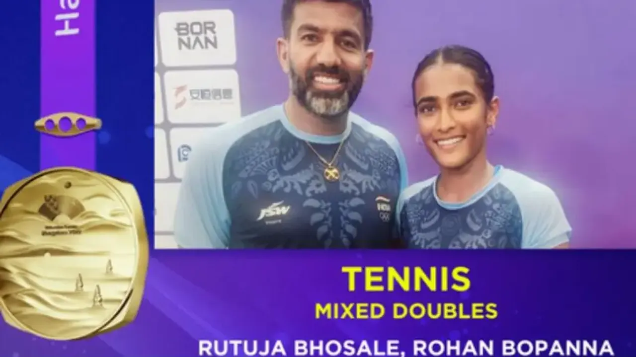 Rohan Bopanna, Rutuja Bhosale win gold in mixed doubles