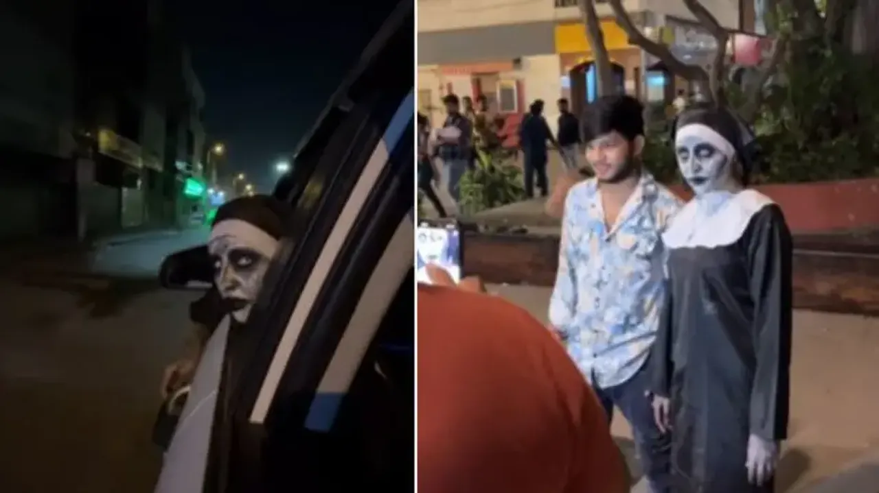 Prank video: Delhi woman dresses as ‘Demon Nun’, scares people on street