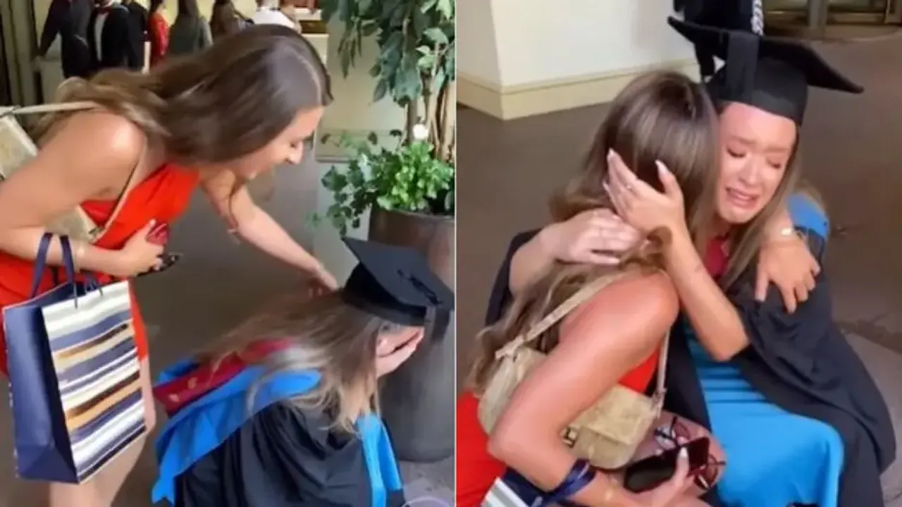 Woman’s sweet surprise on her sister’s graduation day leaves her teary-eyed – Watch