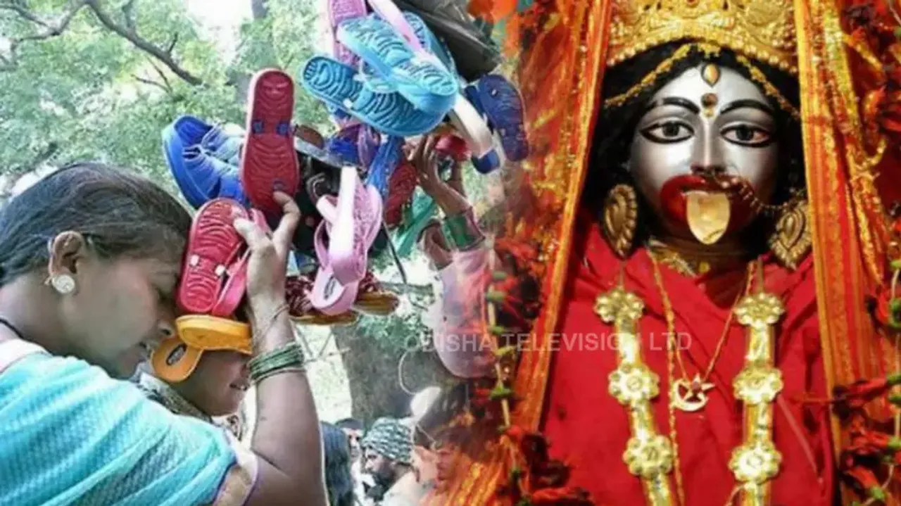 Strange! ‘Chappals’ are offered to deity in this temple