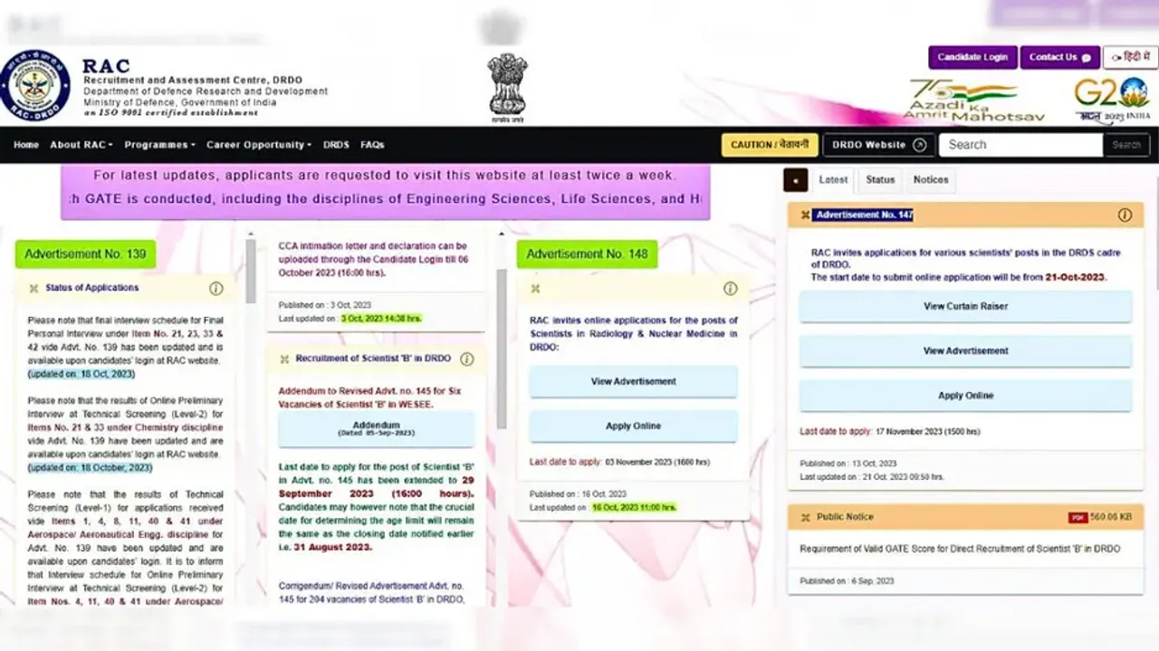 DRDO recruitment 2023
