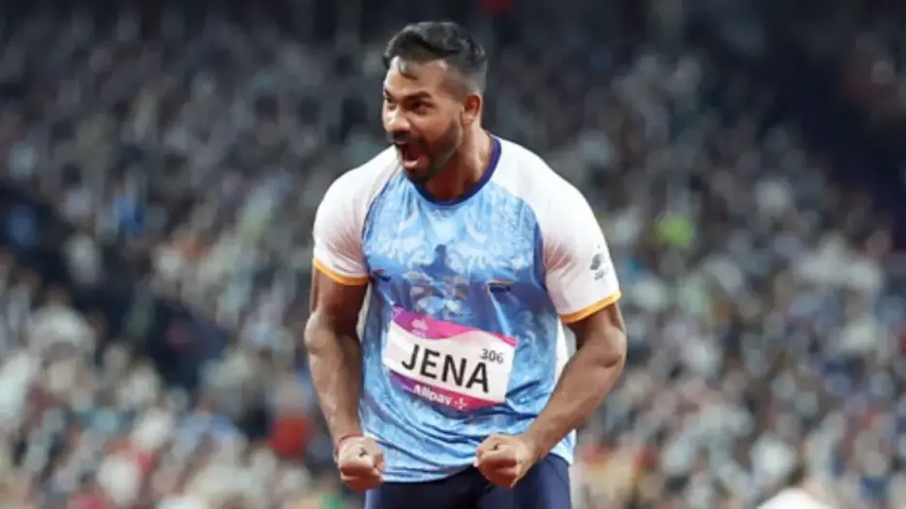 Silver medalist Javelin thrower Kishore Jena
