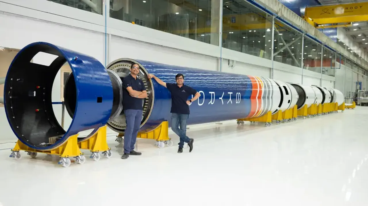 Space sector startup Skyroot unveils indigenously built Vikram-1 rocket