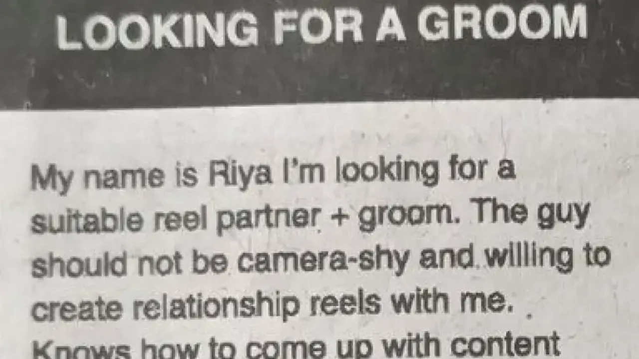 Instagram influencer’s matrimonial ad for groom goes viral
