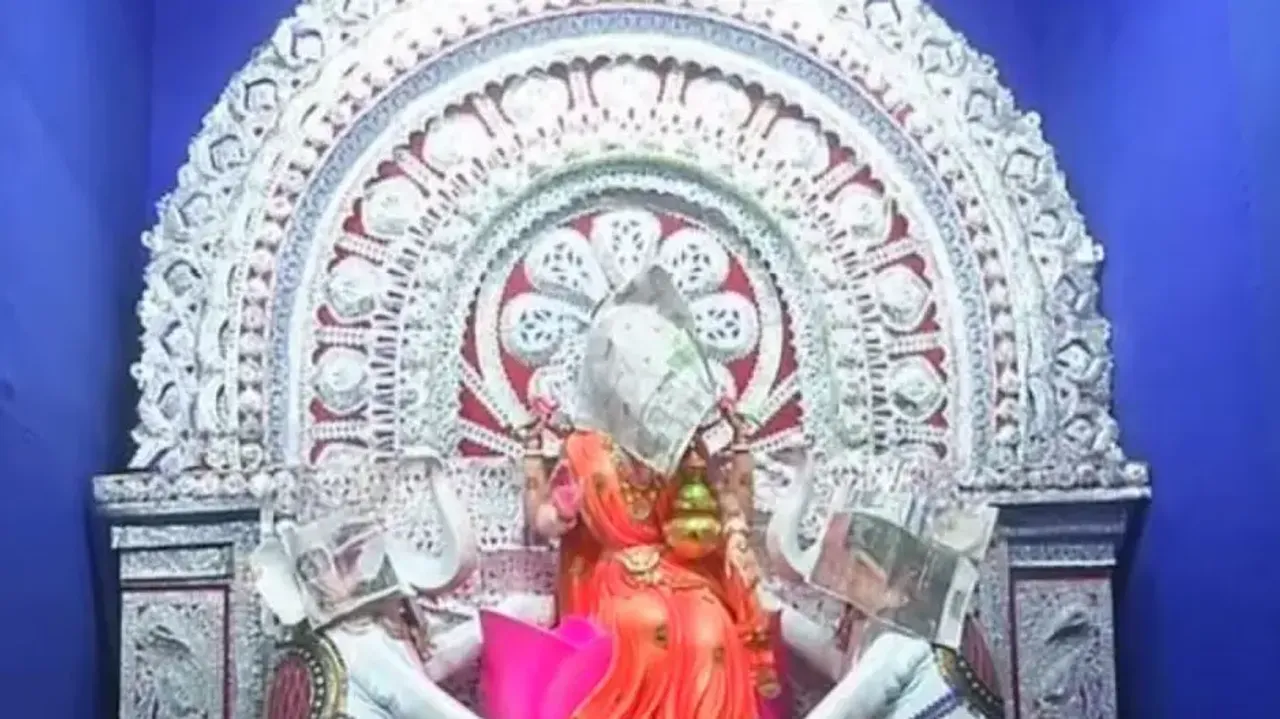 A Silver Tableau In Dhenkanal Laxmi Puja
