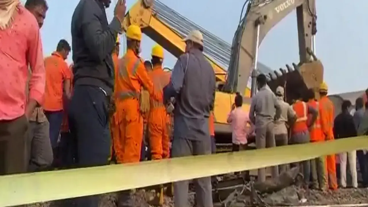 Train Mishap site In Andhra Pradesh