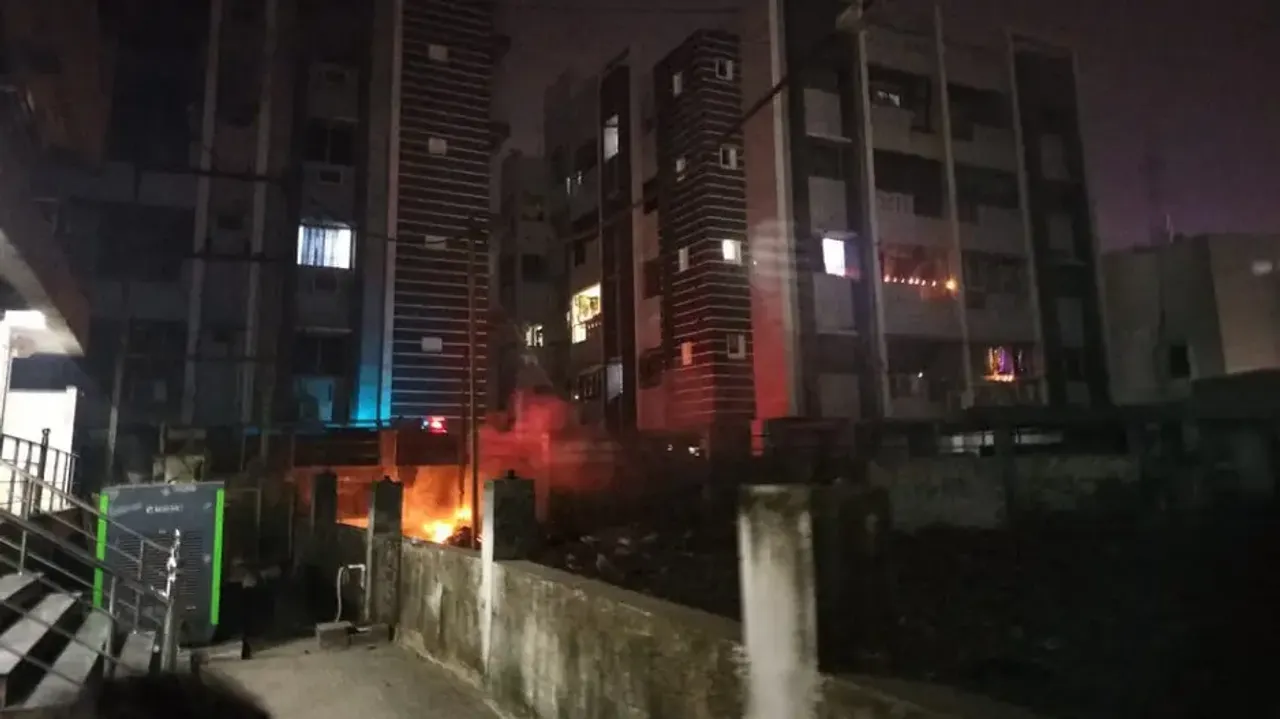Fire Mishap In An Apartment In Jajpur