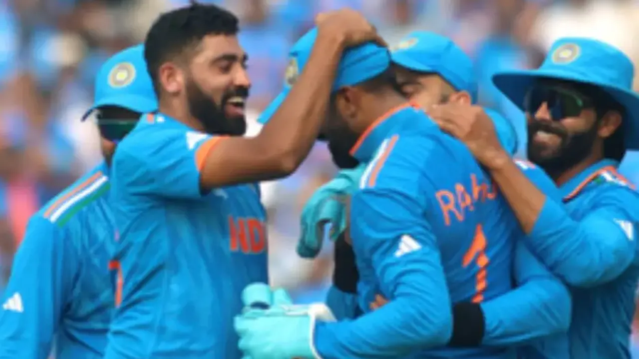 Indian players celebrating 