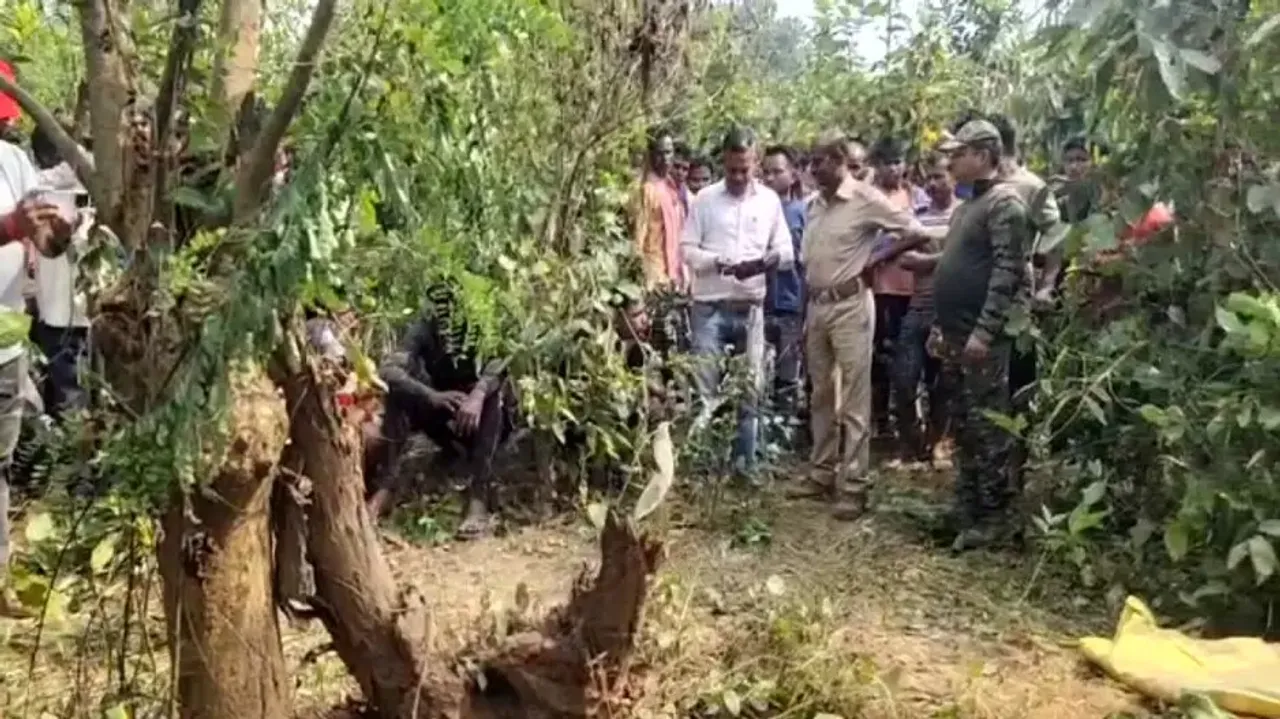 Police exhumed the woman's body from the forest