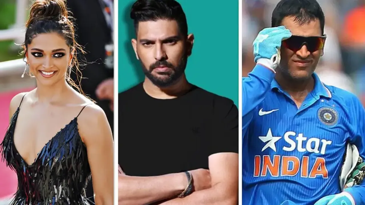 Deepika Padukone, Yuvraj Singh, MS Dhoni