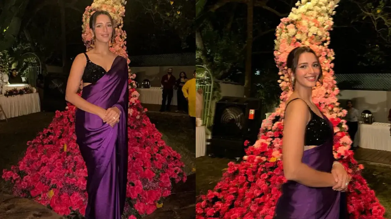 National crush Tripti Dimri breaks internet with new pictures in purple saree