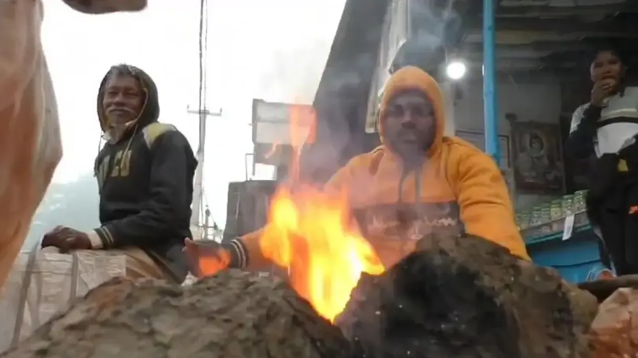 Roadside Campfire In Phulbani