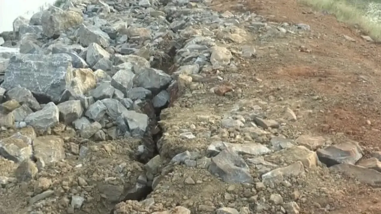 Collapsed River Embankment In Bhadrak