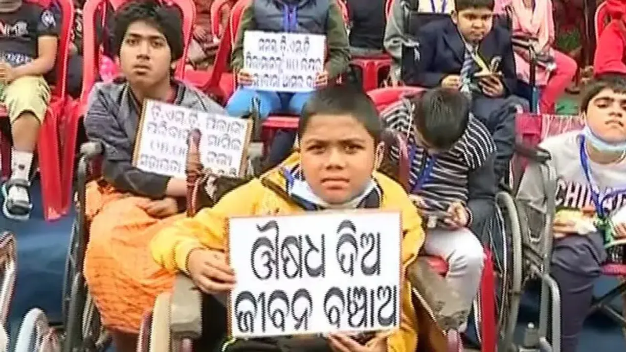 Wheelchair-bound kids with DMD stage dharna in Bhubaneswar; association seeks Govt help