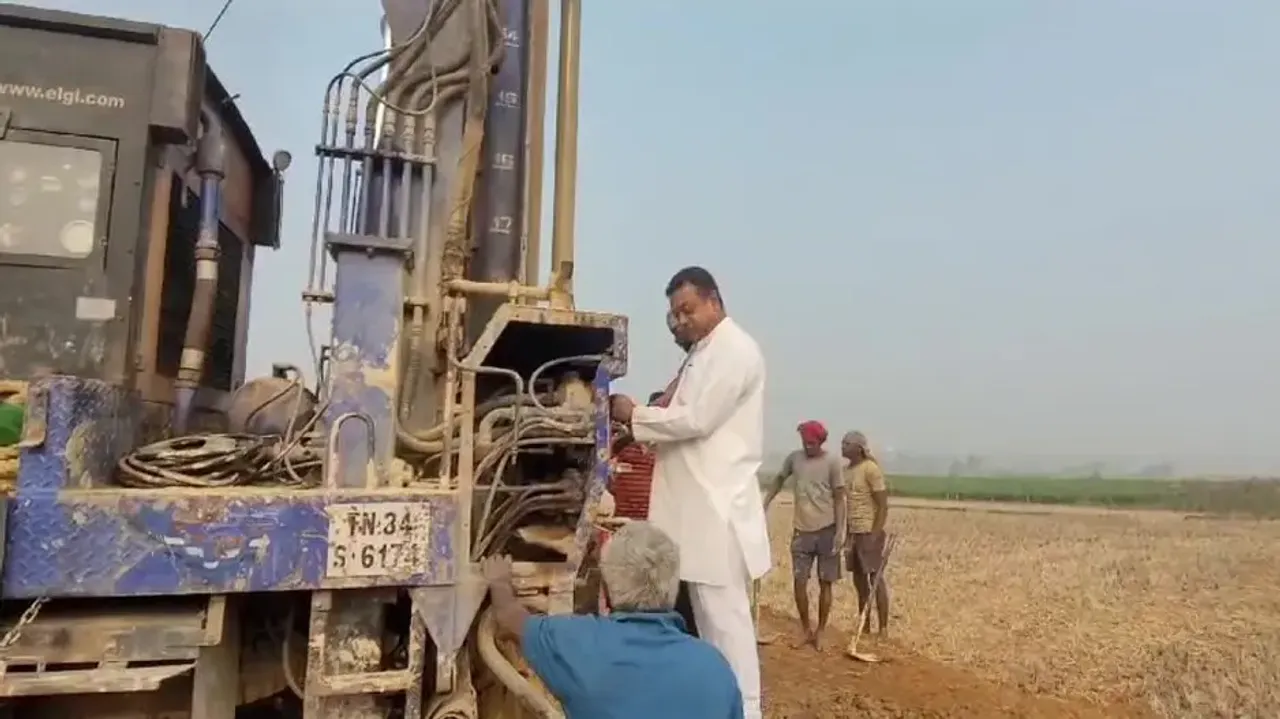 BJP’s National Spokesperson Sambit Patra keeps promise, digs up bore well on deceased farmer’s land 