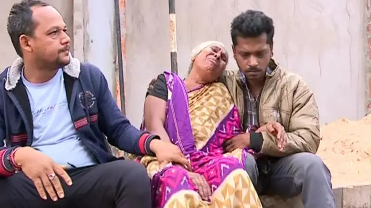 Crestfallen family members of Dilip Samantray