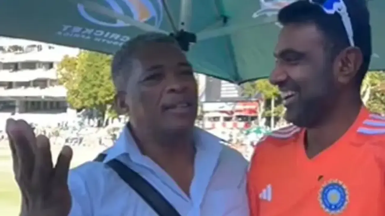 Makhaya Ntini with Ravichandran Ashwin