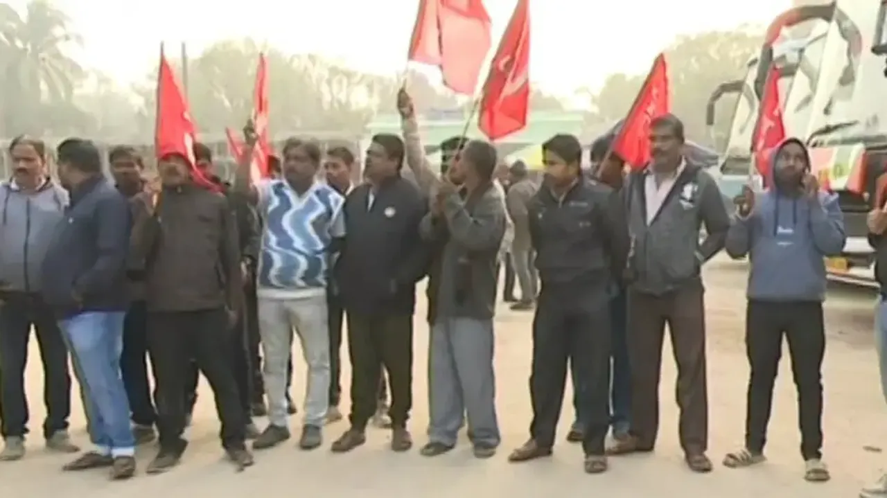 Strike By Odisha Transport Workers Federation