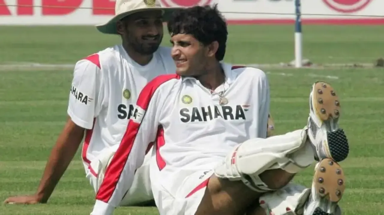 Harbhajan Singh and Sourav Ganguly